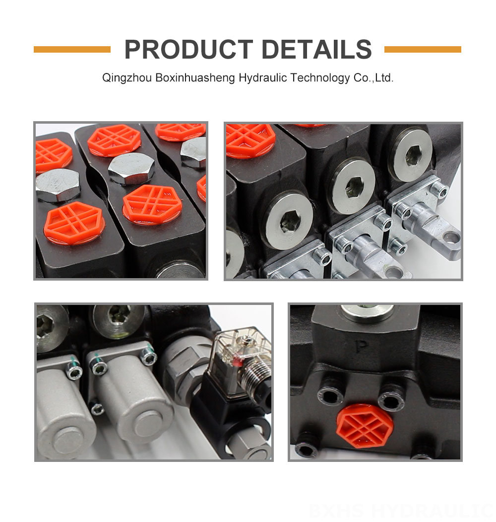 SD8-Electric unloading valve Manual 4 Spool Sectional Directional Valve | Custom Manufacturing detailed image